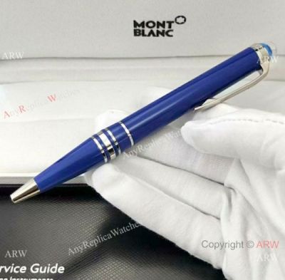 New! Replica Mont blanc Starwalker Blue Planet Precious Resin Ballpoint Pen